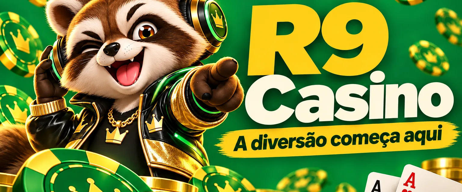 Banner do R9 Casino Brasil com Fortune Tiger e bônus de até R$ 5.555 no primeiro depósito via Pix